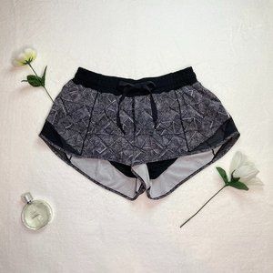 Lululemon Formation Alpine White Black Hotty Hot Shorts